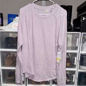 NWT Oversized Zella Light Purple Long Sleeve Top